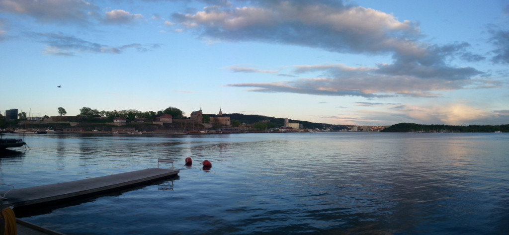 Akershus Fortress, located in the city centre by the Oslo Fjord